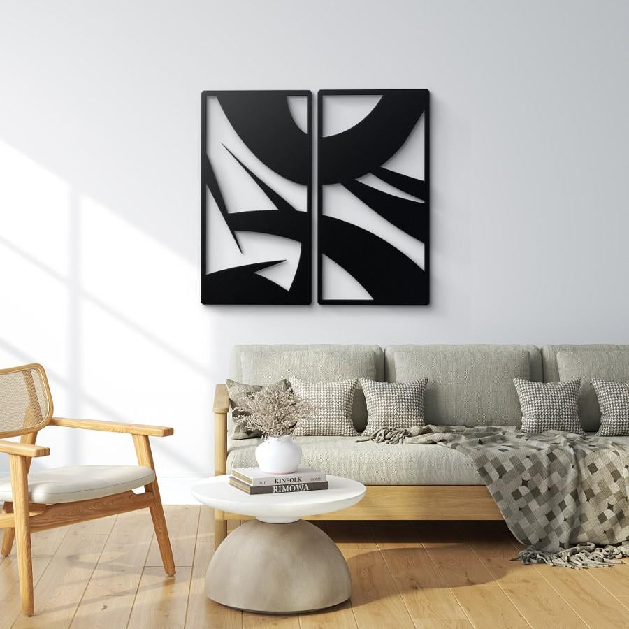 Mid Century Inspired Abstract Metal Wall Art