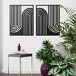 Mid Century Modern Metal Wall Art Set