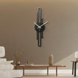 Long Geometric Metal Wall Clock