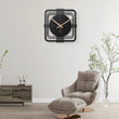 Large Contemporary Square Metal Wall Clock