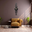 Long Geometric Metal Wall Clock