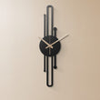 Long Geometric Metal Wall Clock