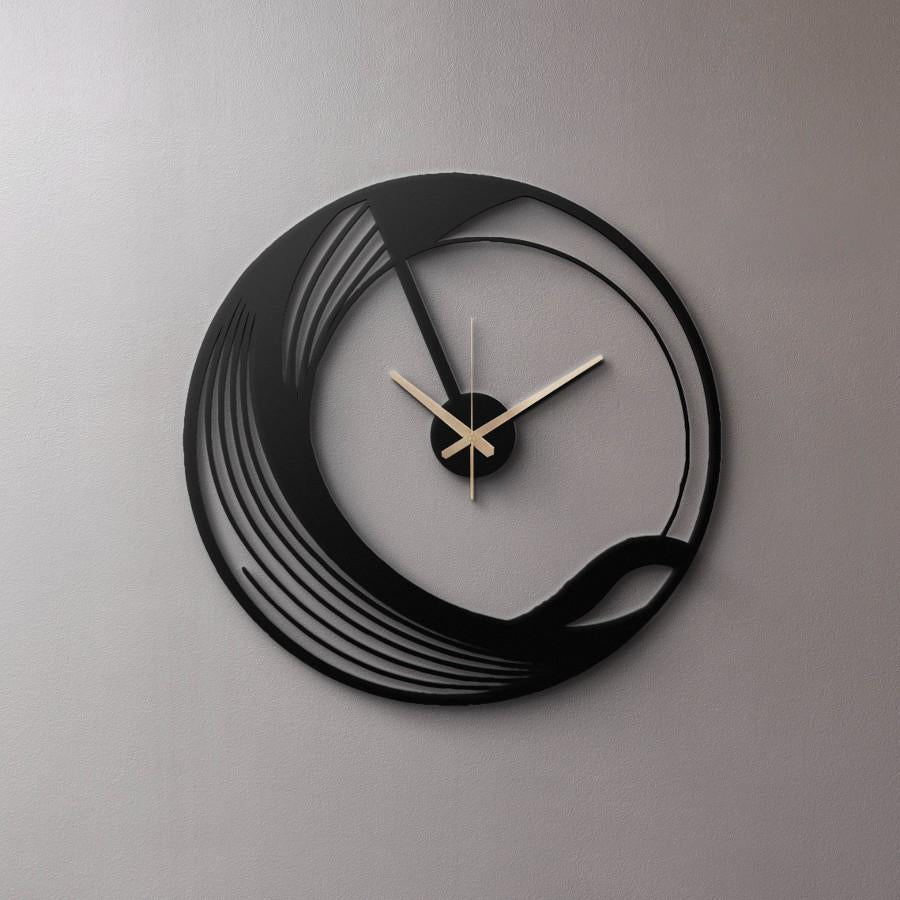 Minimalist Geometric Metal Wall Clock