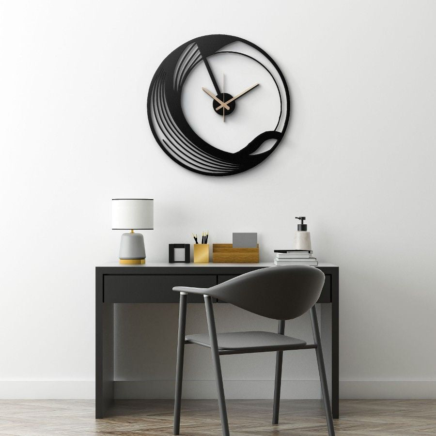 Minimalist Geometric Metal Wall Clock