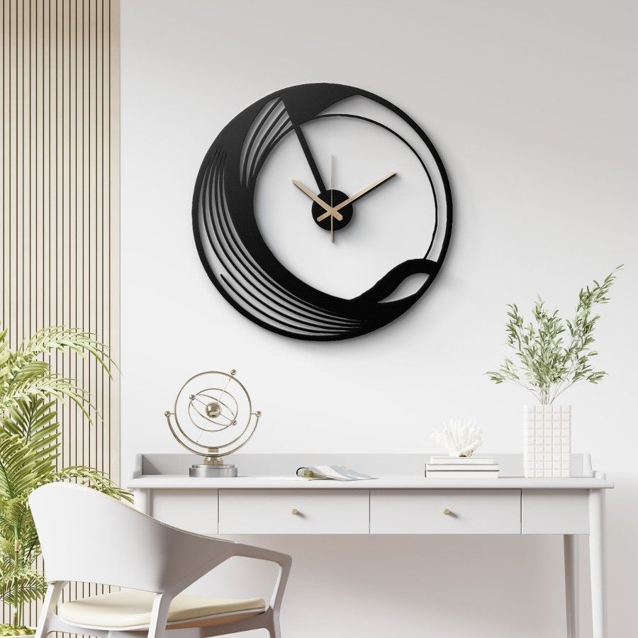 Minimalist Geometric Metal Wall Clock