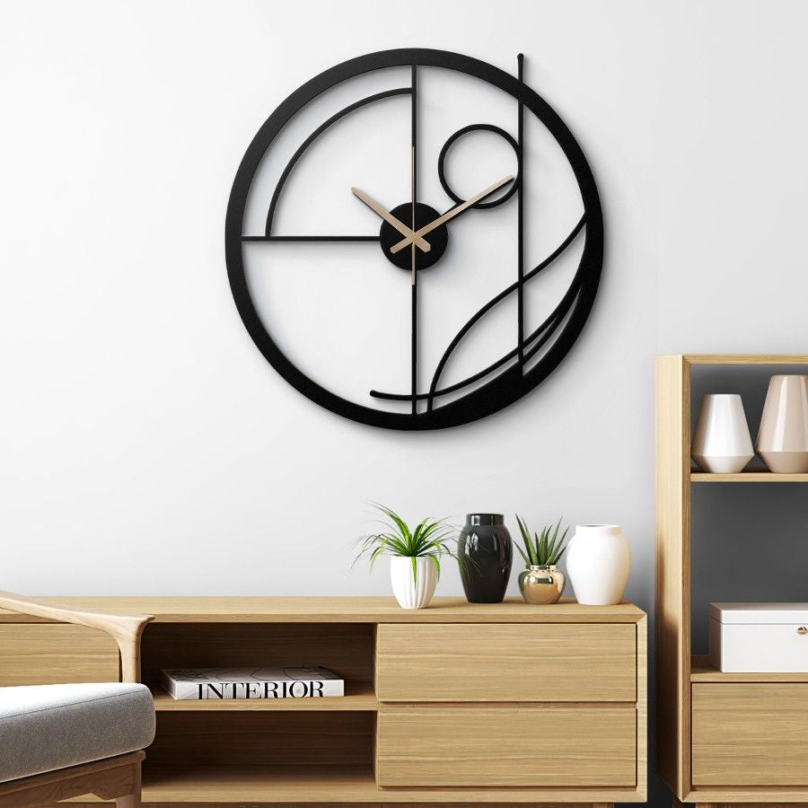 Minimalist Line Metal Wall Clock