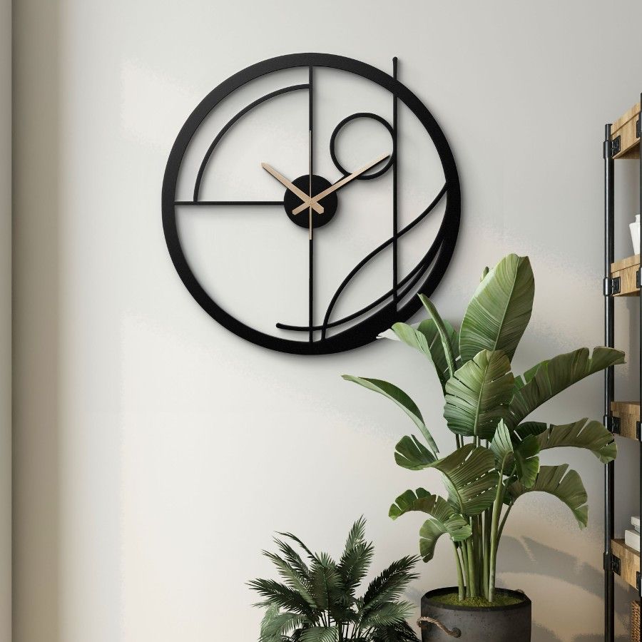 Minimalist Line Metal Wall Clock