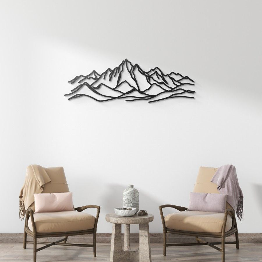 Minimalist Mountain Metal Wall Art