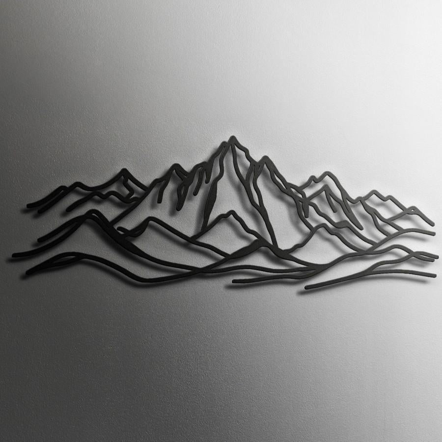 Minimalist Mountain Metal Wall Art