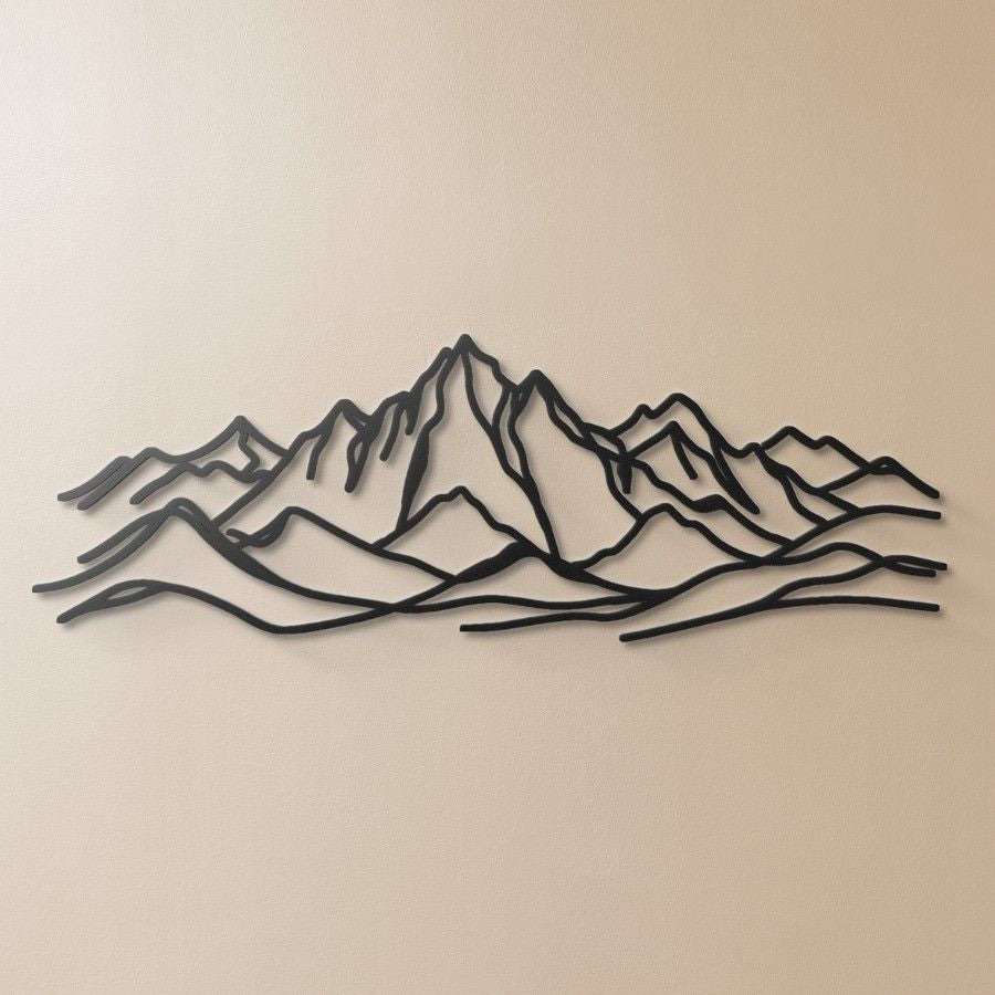 Minimalist Mountain Metal Wall Art