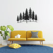 Minimalist Pine Trees Metal Wall Art