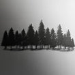 Minimalist Pine Trees in Nature Metal Wall Art