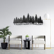 Minimalist Pine Trees in Nature Metal Wall Art