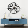 Modern Abstract Geometric Metal Wall Clock