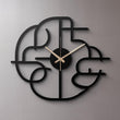 Modern Abstract Geometric Metal Wall Clock