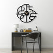 Modern Abstract Geometric Metal Wall Clock