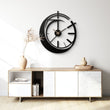 Modern Abstract Wave Metal Wall Clock