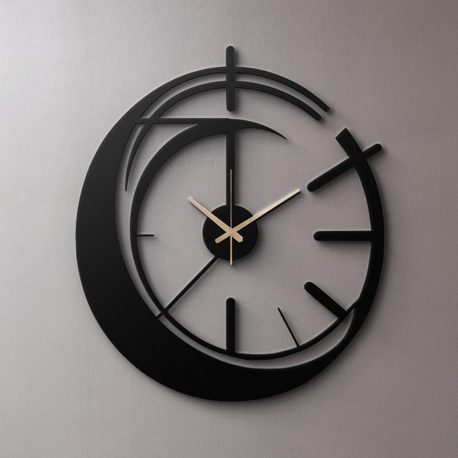 Modern Abstract Wave Metal Wall Clock