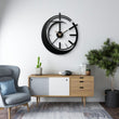 Modern Abstract Wave Metal Wall Clock