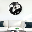 Modern Art Deco Metal Wall Clock
