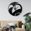 Modern Art Deco Metal Wall Clock