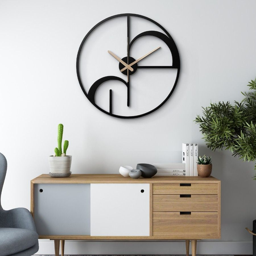 Modern Minimalist Geometric Metal Wall Clock