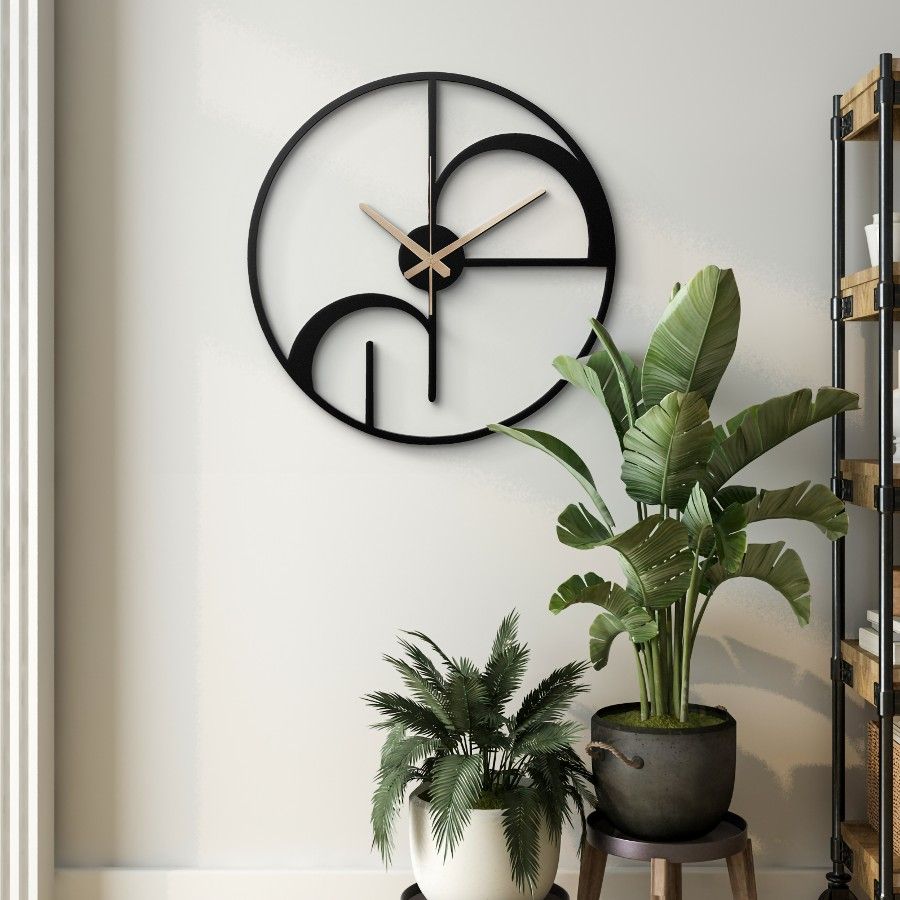 Modern Minimalist Geometric Metal Wall Clock