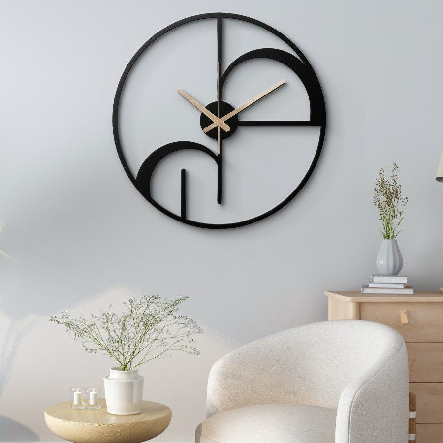 Modern Minimalist Geometric Metal Wall Clock