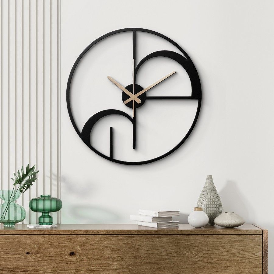 Modern Minimalist Geometric Metal Wall Clock