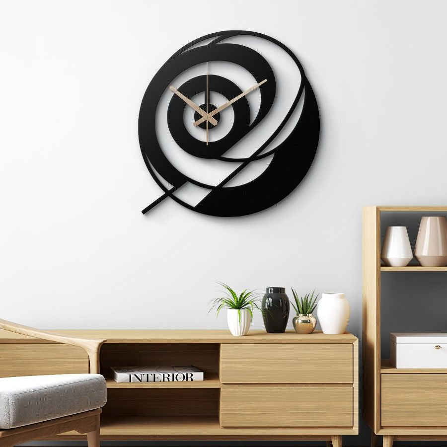 Modern Spiral Metal Wall Clock