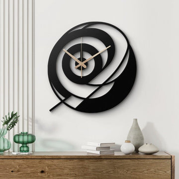 Modern Spiral Metal Wall Clock