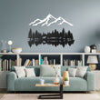 Moose Family in Forest Metal Wall Art