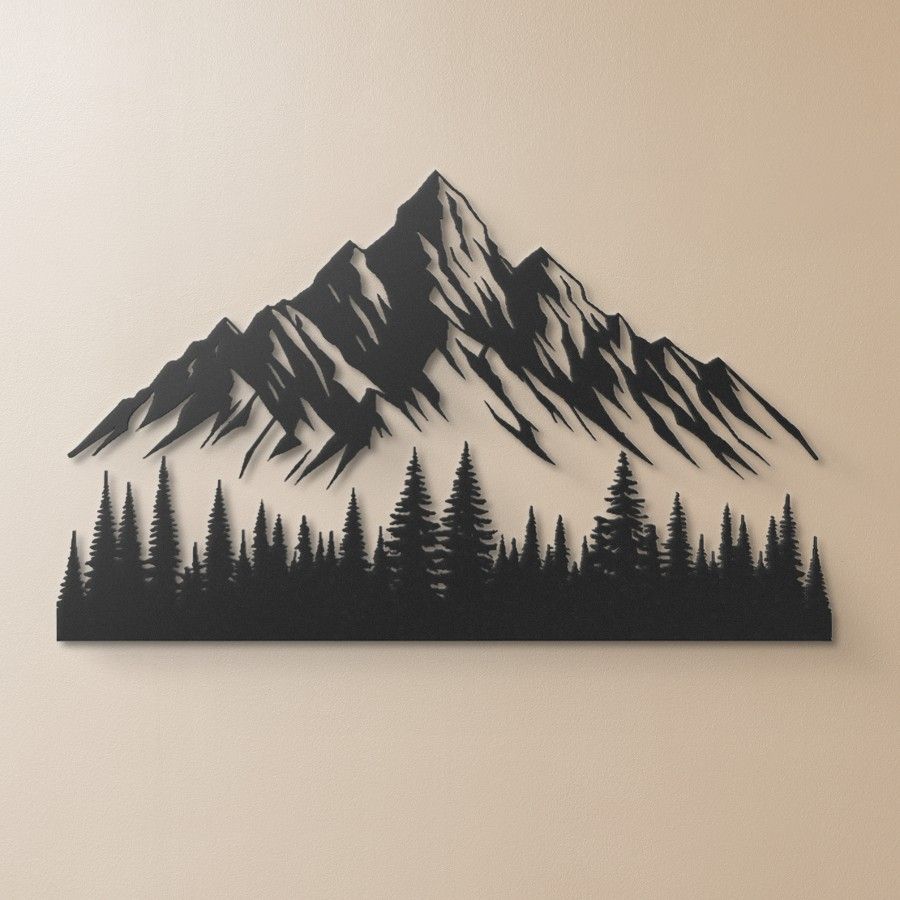 Mountain Forest Metal Wall Art