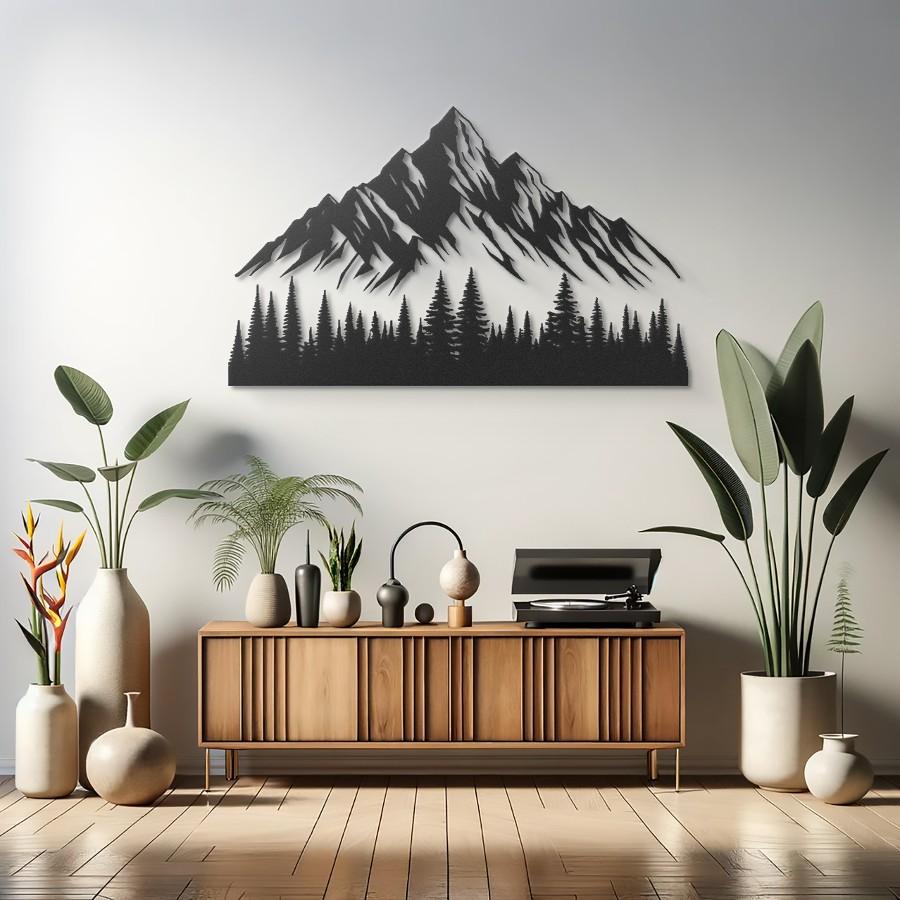 Mountain Forest Metal Wall Art