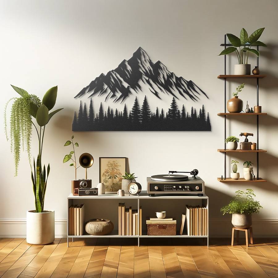 Mountain Forest Metal Wall Art