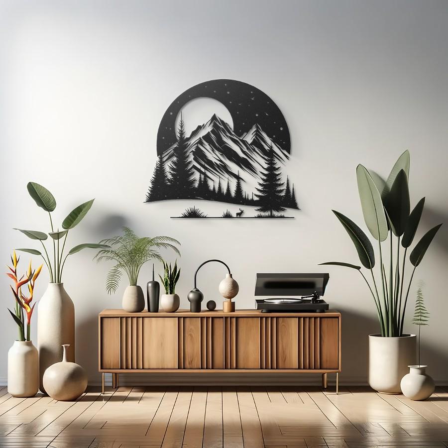 Mountain Nature View Metal Wall Art
