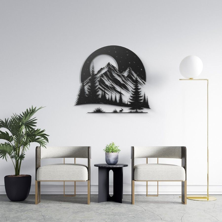 Mountain Nature View Metal Wall Art