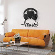 Headphone Heart Metal Wall Art