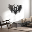 Mystical Gothic Bat Metal Wall Art