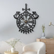 Nordic Rune Vegvisir Metal Wall Clock