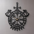 Nordic Rune Vegvisir Metal Wall Clock