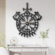 Nordic Rune Vegvisir Metal Wall Clock