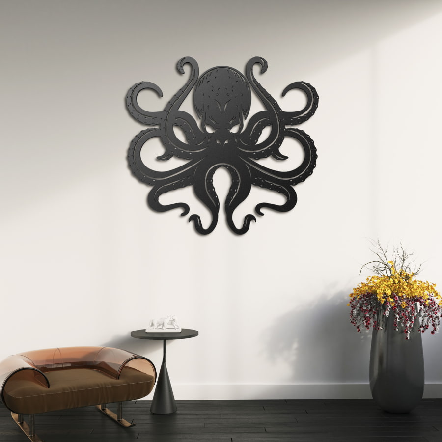 Octopus Metal Wall Art Decor