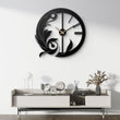 Ornate Leaf Design Metal Wall Clock