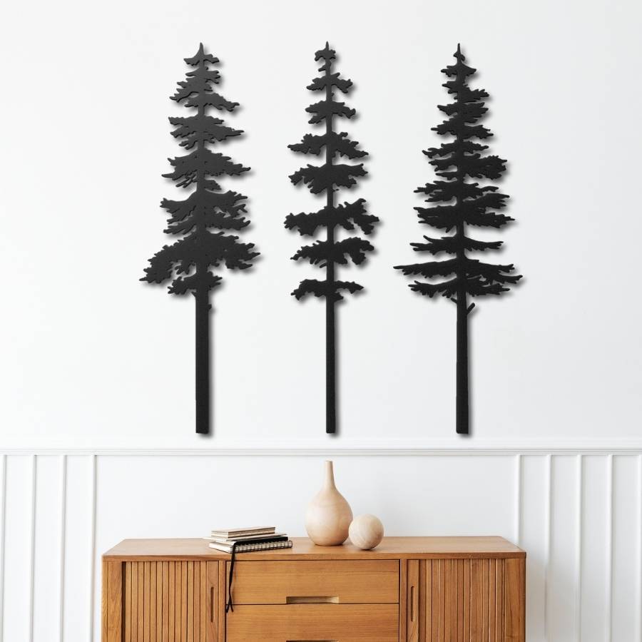 Forest Decor Pine Tree Metal Wall Art - Moonarch