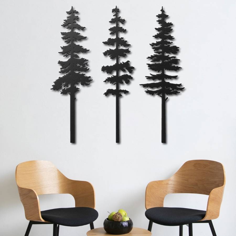 Forest Decor Pine Tree Metal Wall Art
