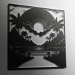 Palm Trees and Mountains Metal Wall Art