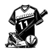 Personalized Baseball Jersey Metal Wall Art