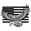 Eagle USA Flag Customizable Metal Wall Art