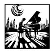 Pianist Moonlight Sonata Metal Wall Art